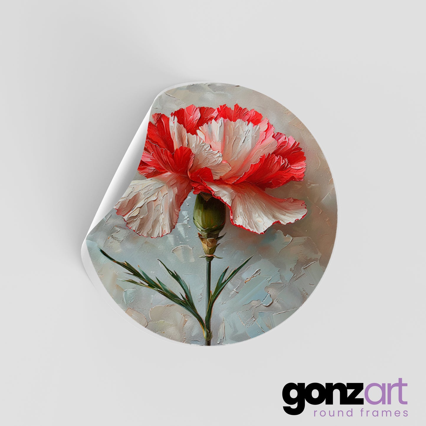 Carnation Flower Only Print (Giclée)