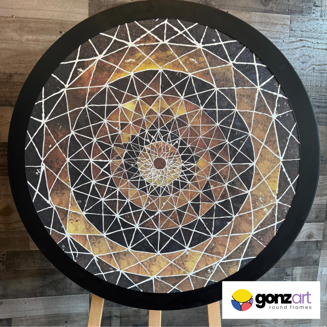 Fractal Echo Round Wall Art