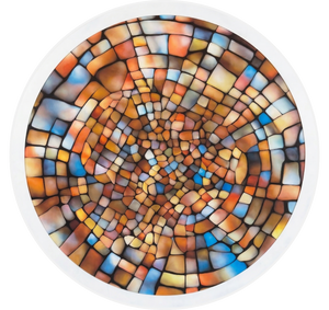 Stained Glass Glow Round Wall Art