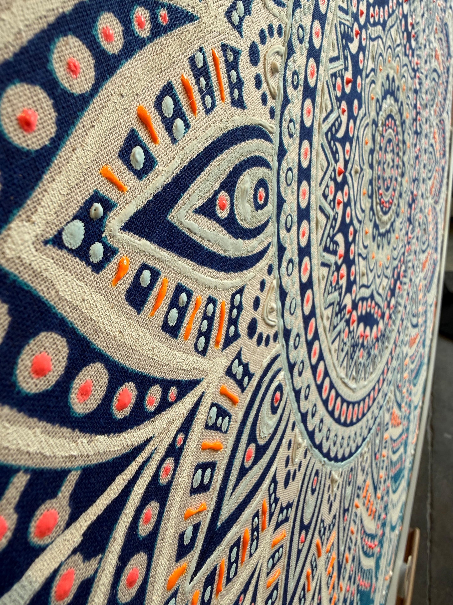 Botanical Indigo Round Wall Art