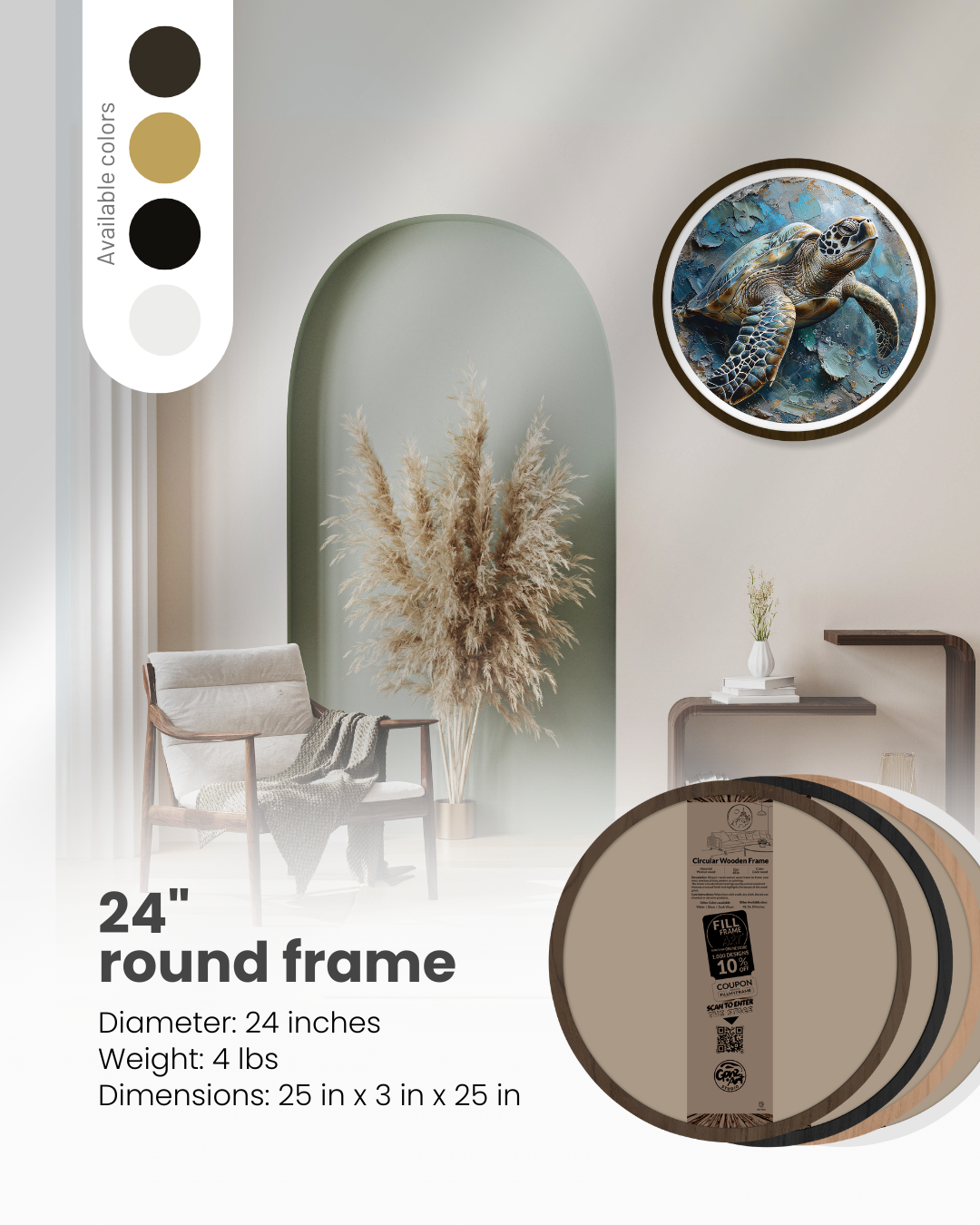 Tarantula Round wall art