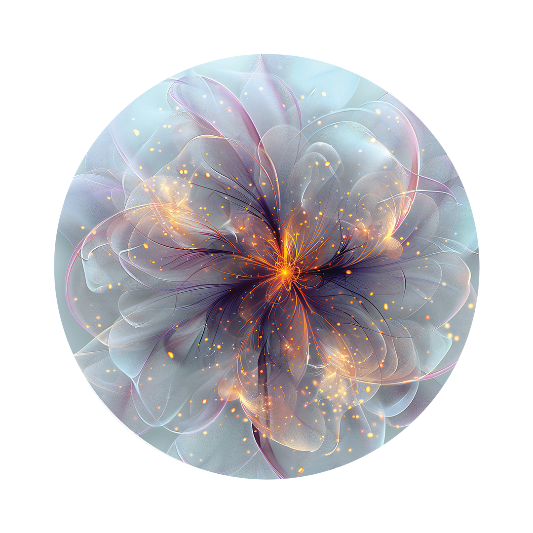 Celestial Bloom round wall art