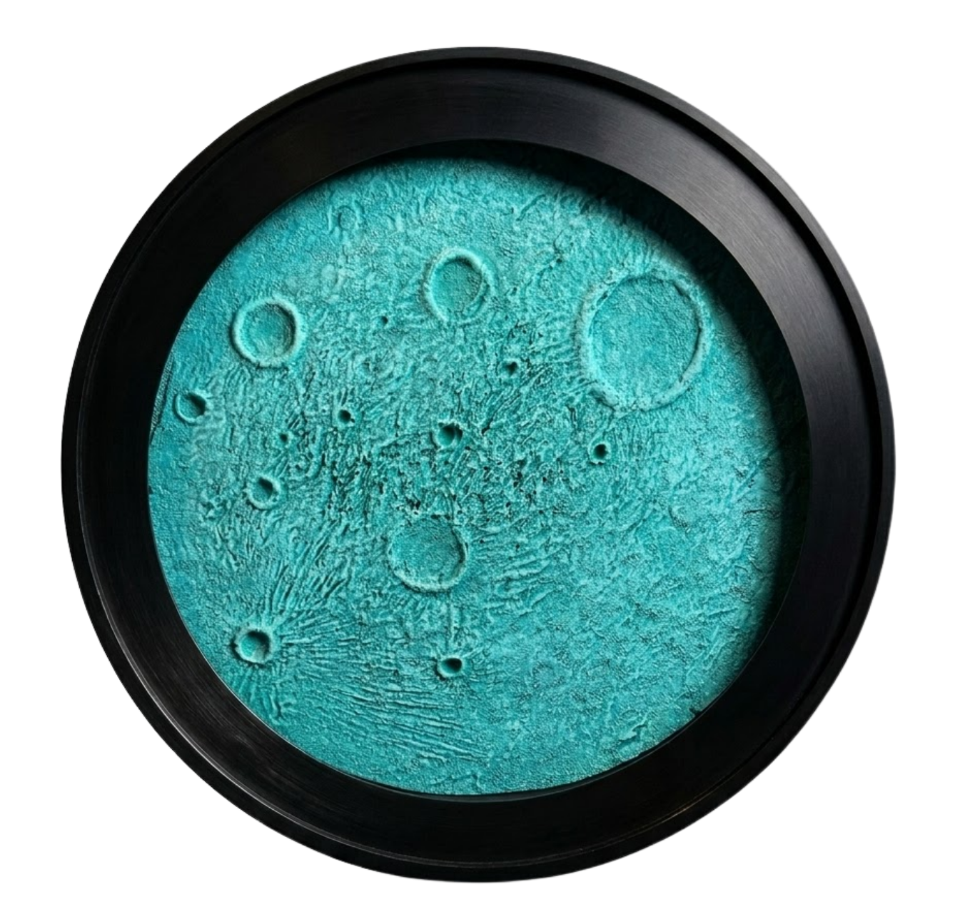 Mint Aura Moon Round Wall Art