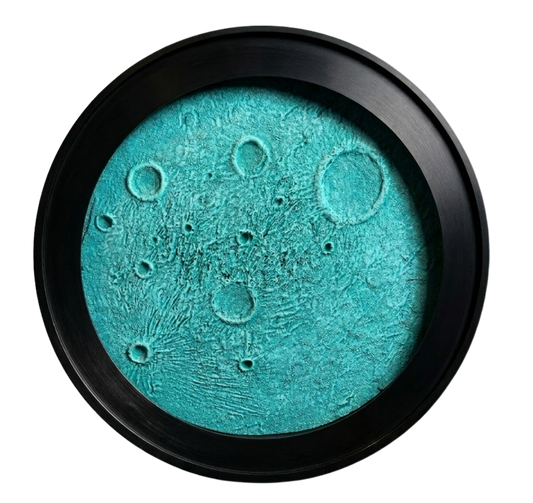 Mint Aura Moon Round Wall Art