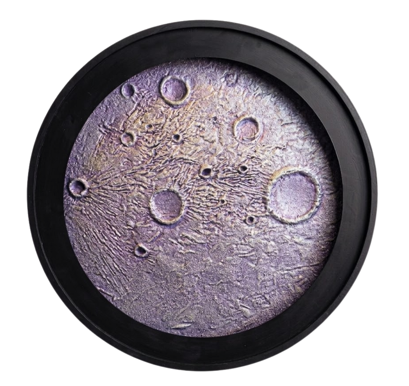 Moon Violet Nebula Round Wall Art