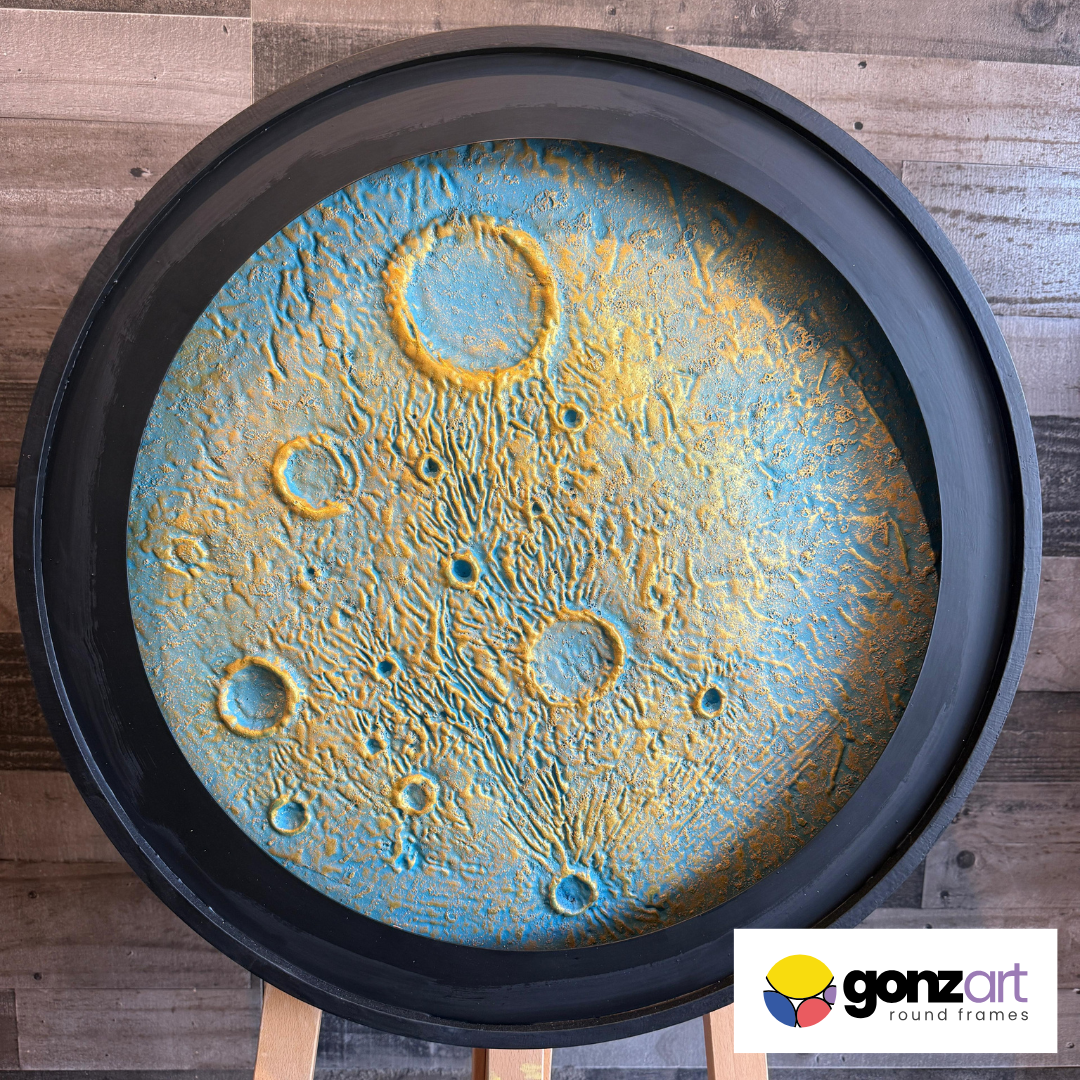 Pearly Earth Moon Round Frames