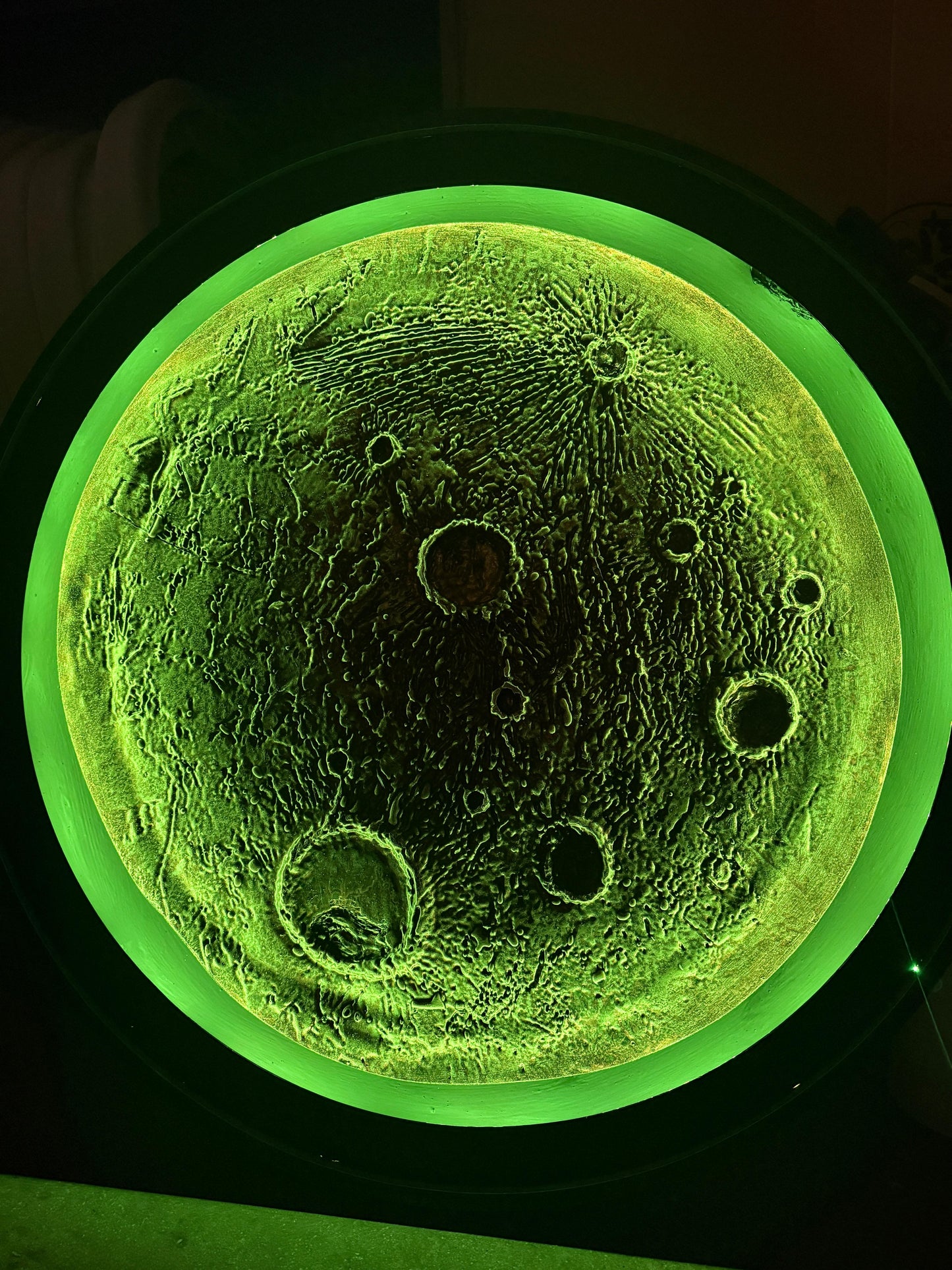 Metallic Eclipse Moon Round Wall Art