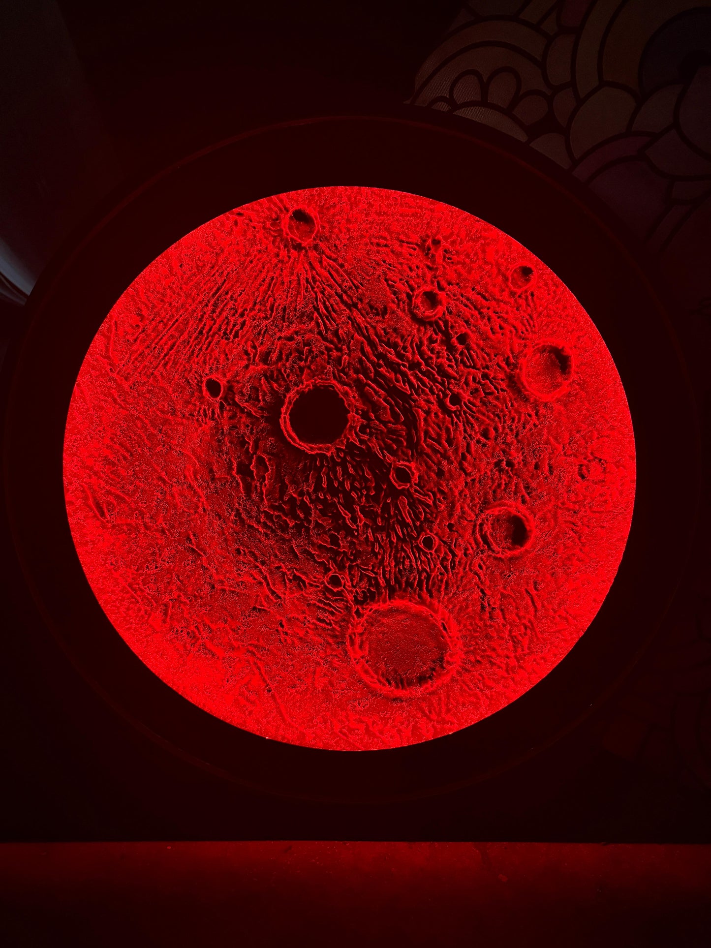 Moon Violet Nebula Round Wall Art