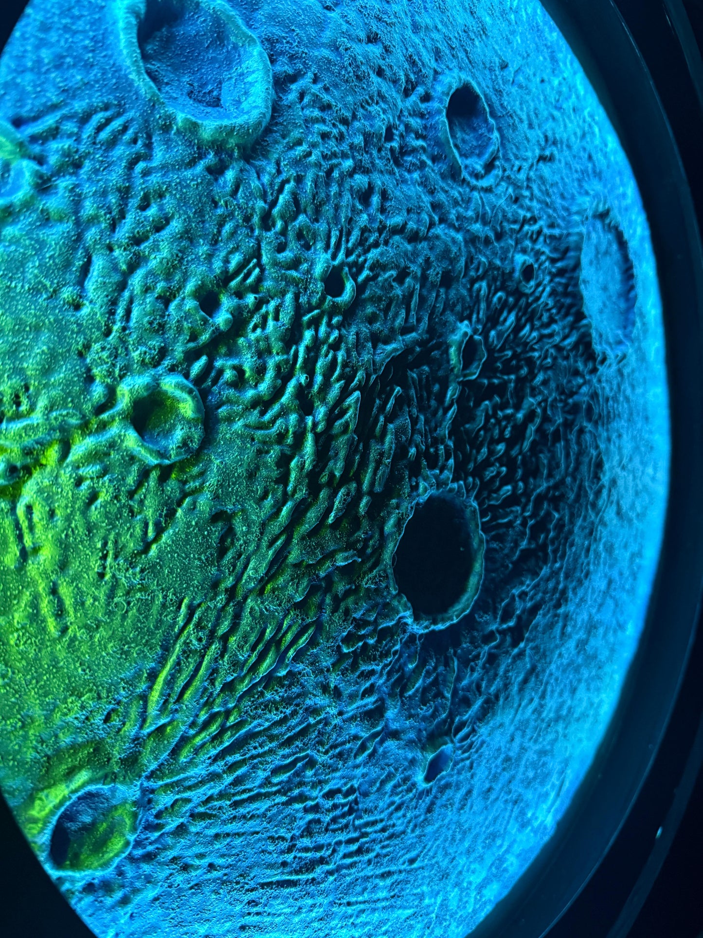 Mint Aura Moon Round Wall Art