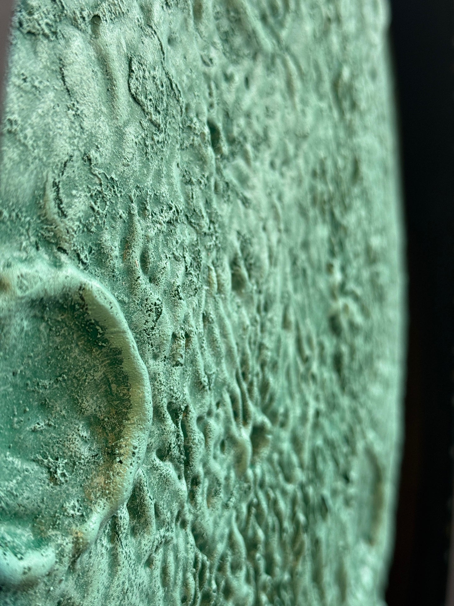 Mint Aura Moon Round Wall Art