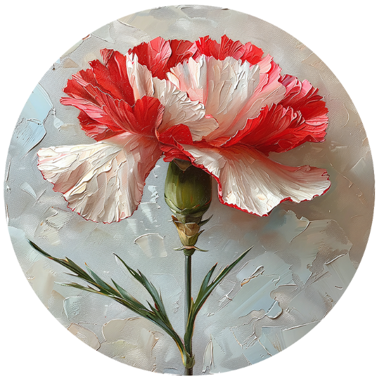 Carnation Flower Only Print (Giclée)
