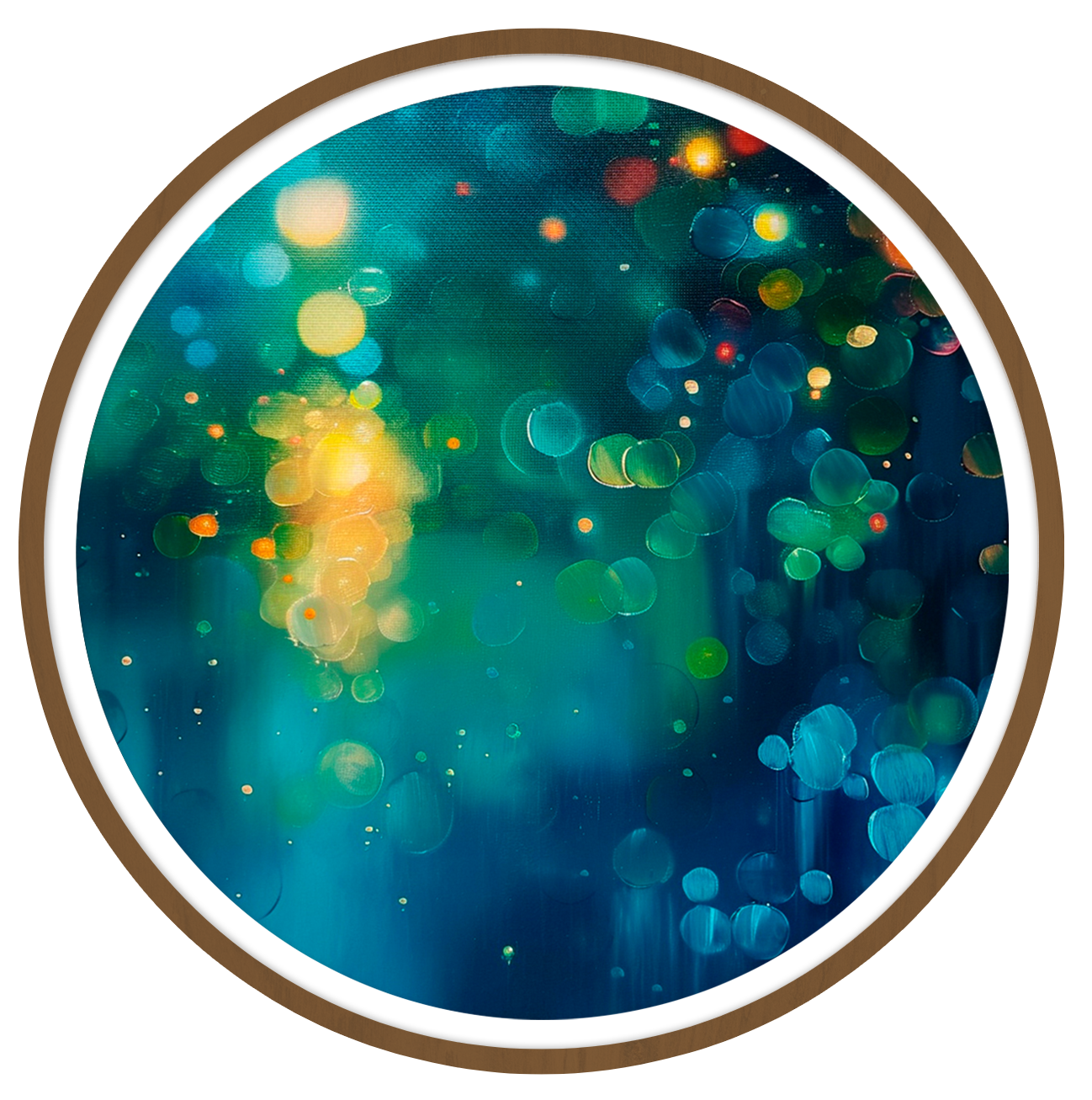 Celestial round wall art