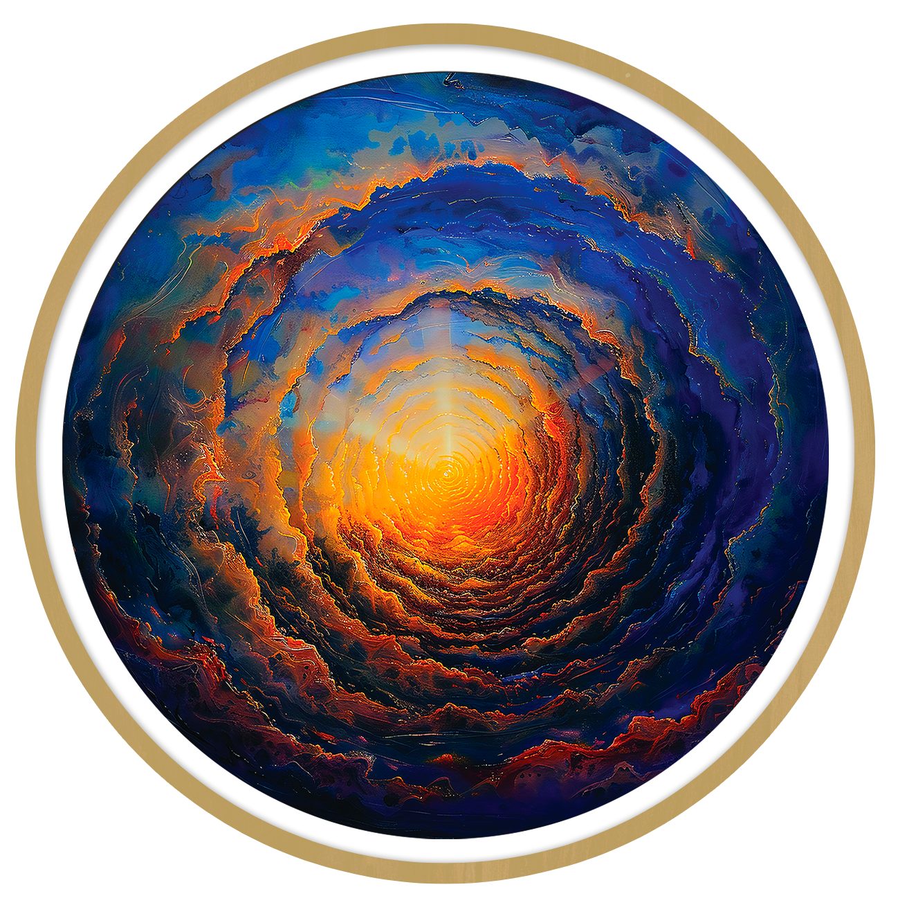 Celestial round wall art