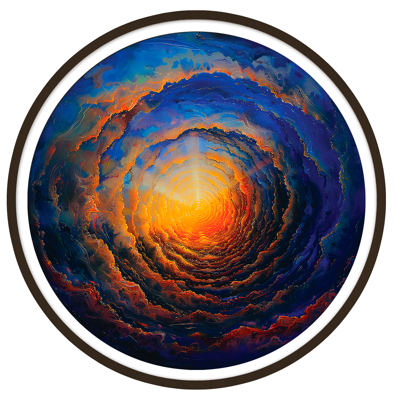 Celestial round wall art