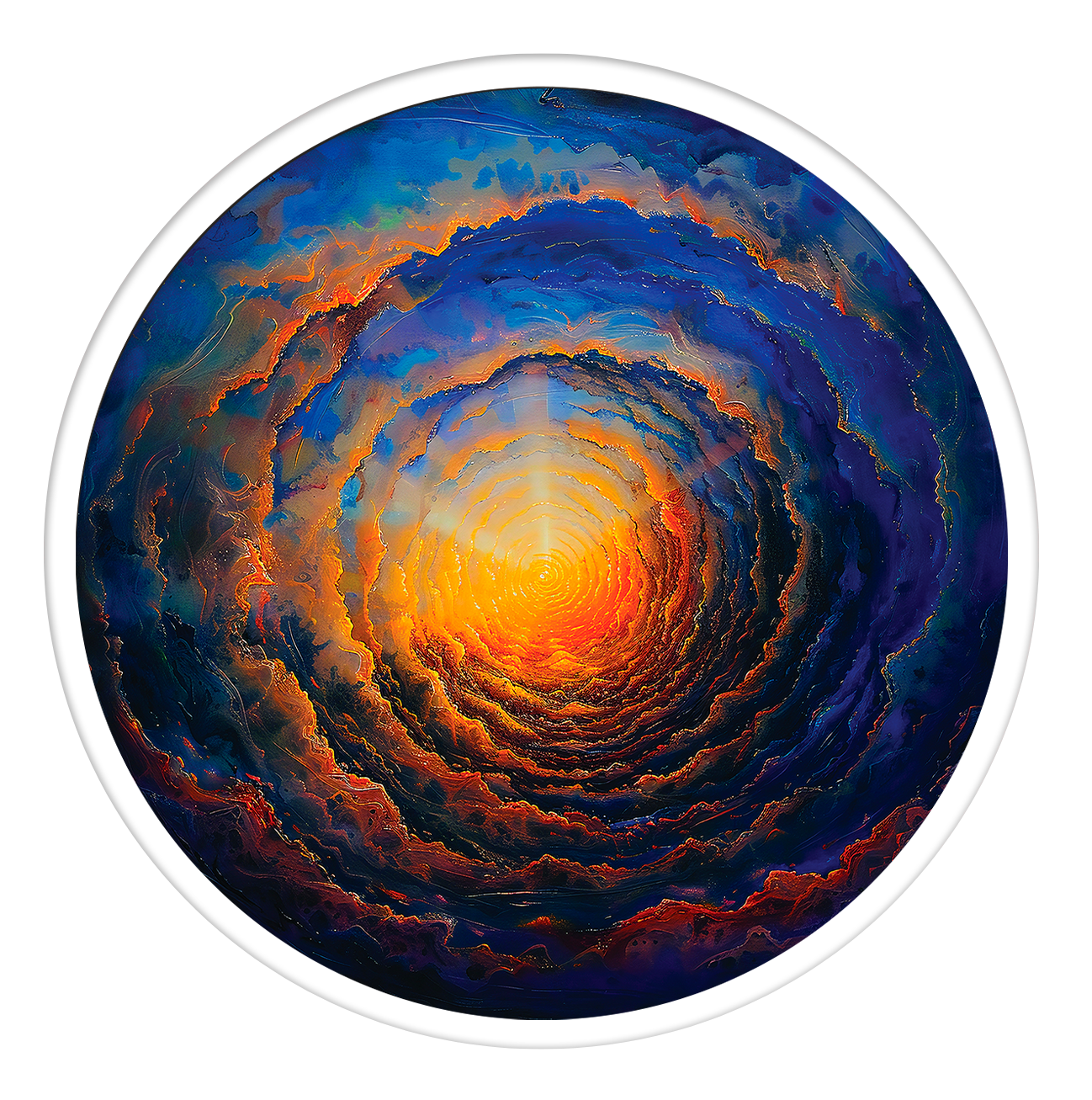 Celestial round wall art
