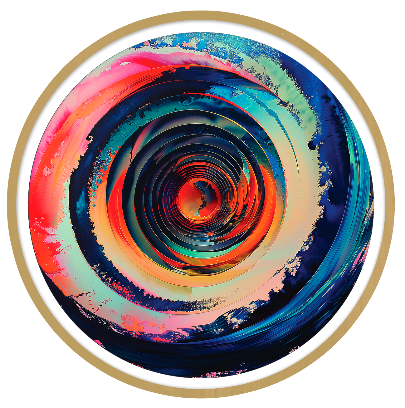 Chromatic dance round wall art