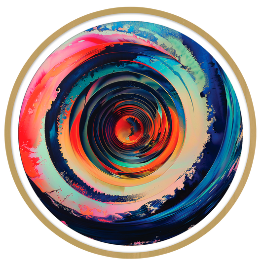 Chromatic dance round wall art
