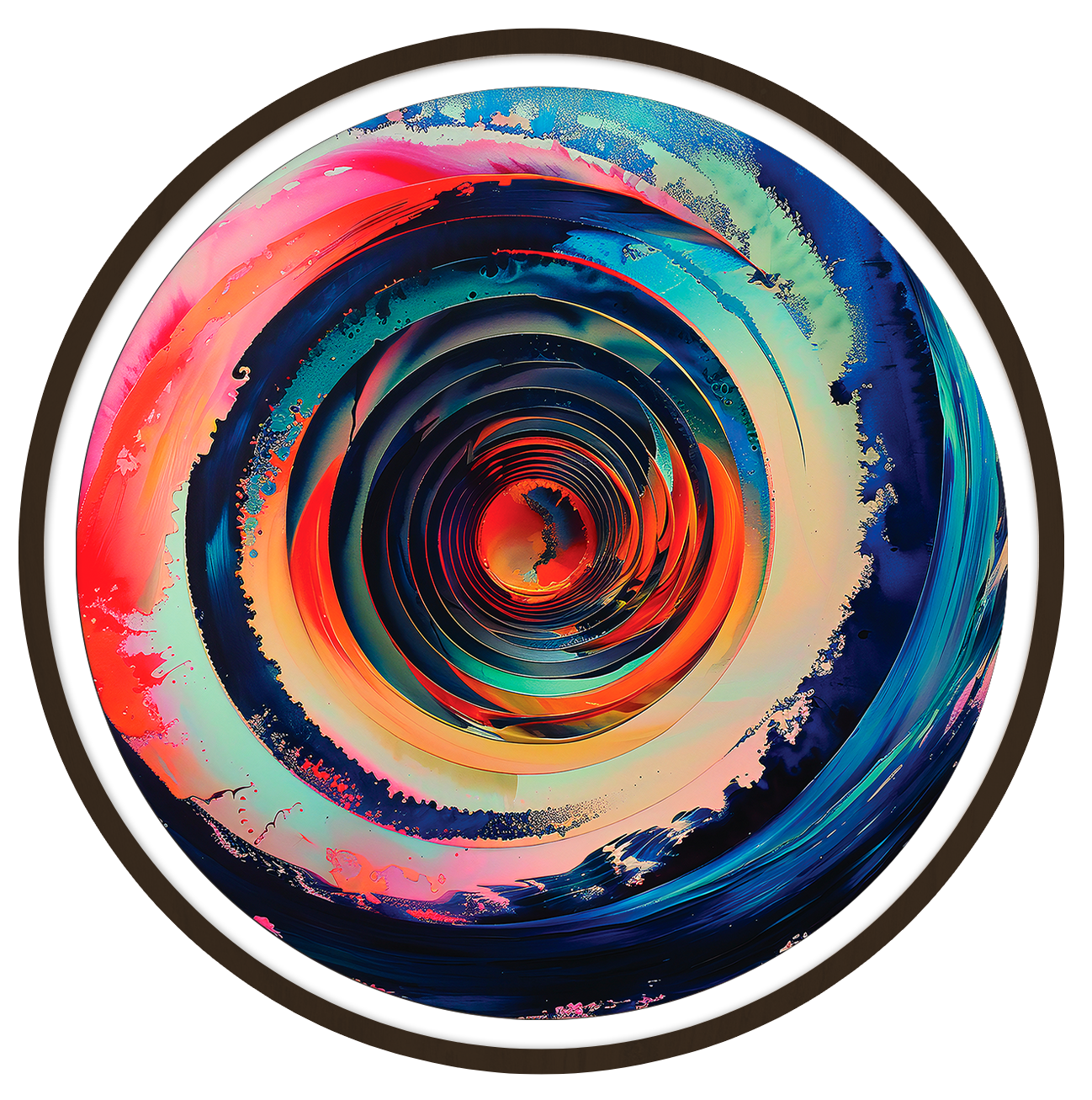 Chromatic dance round wall art