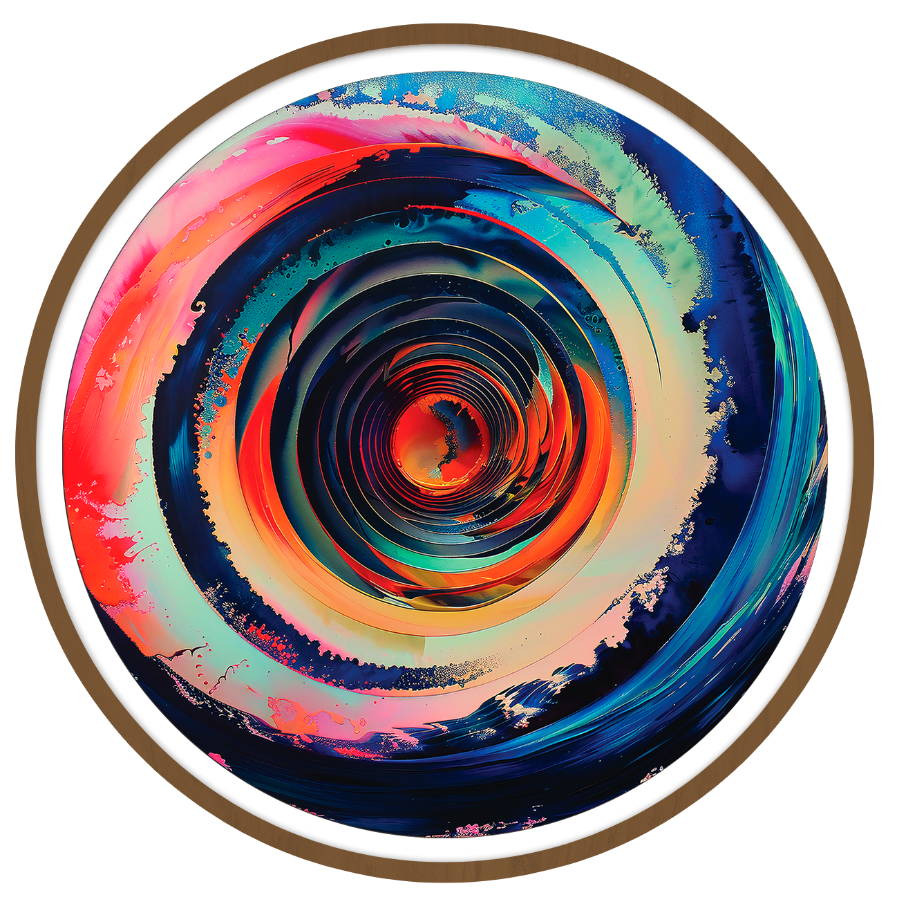 Chromatic dance round wall art