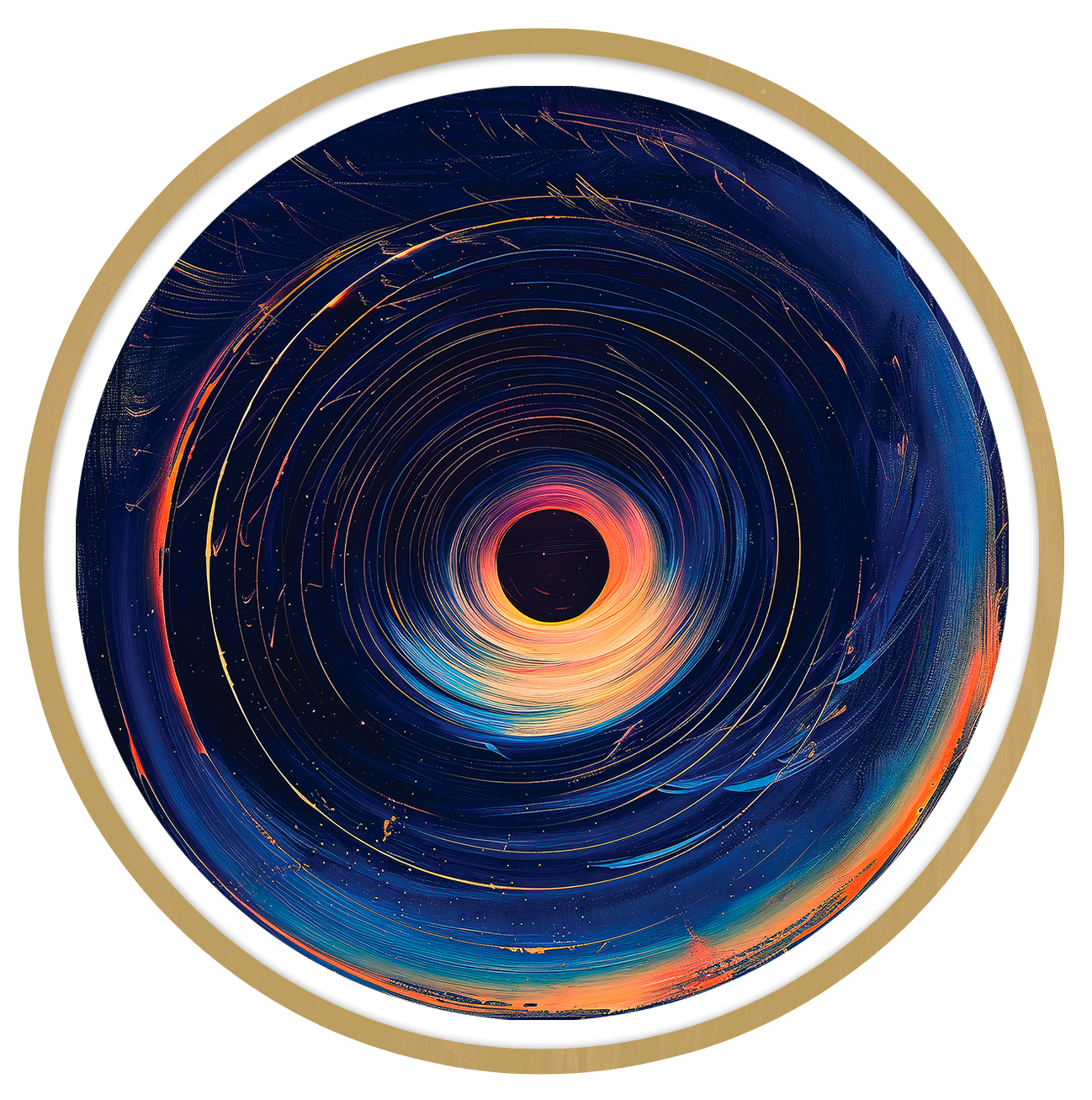 Cosmic vortex round wall art