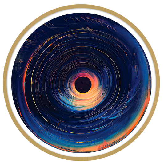 Cosmic vortex round wall art