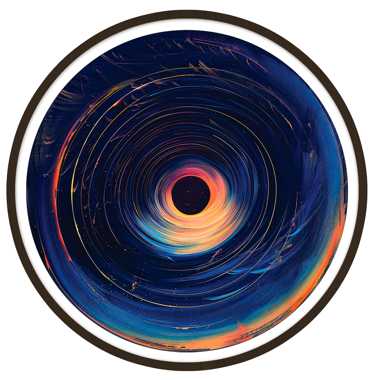 Cosmic vortex round wall art