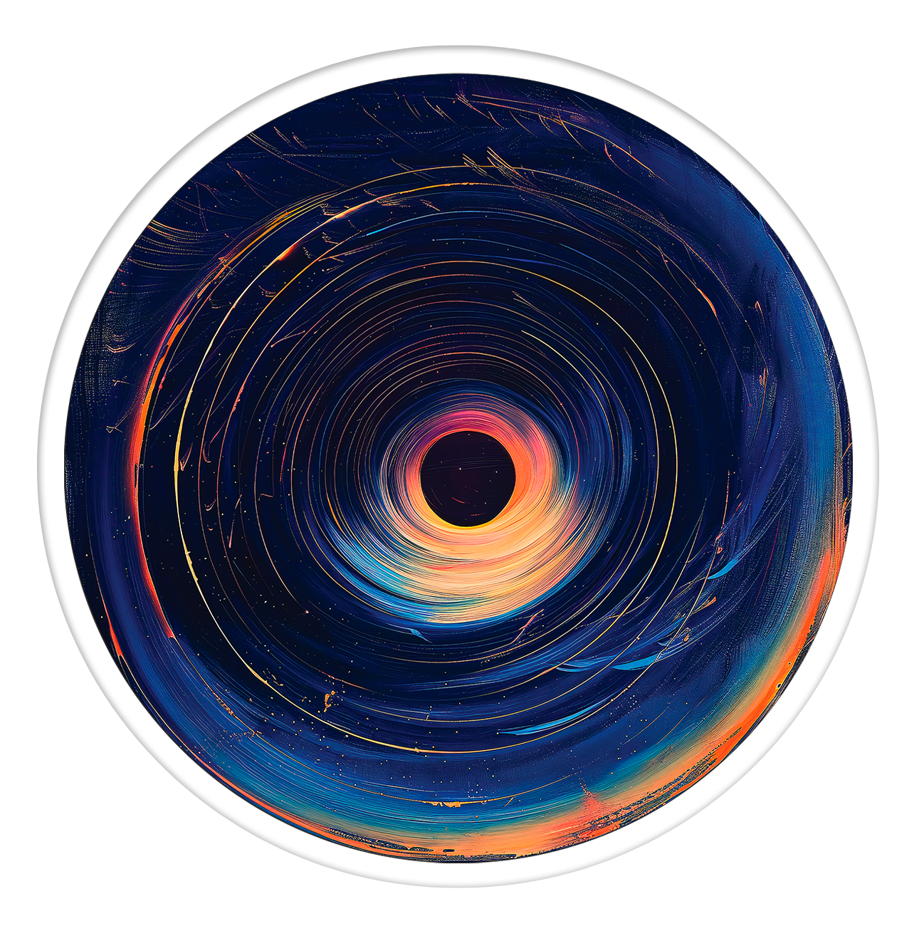 Cosmic vortex round wall art