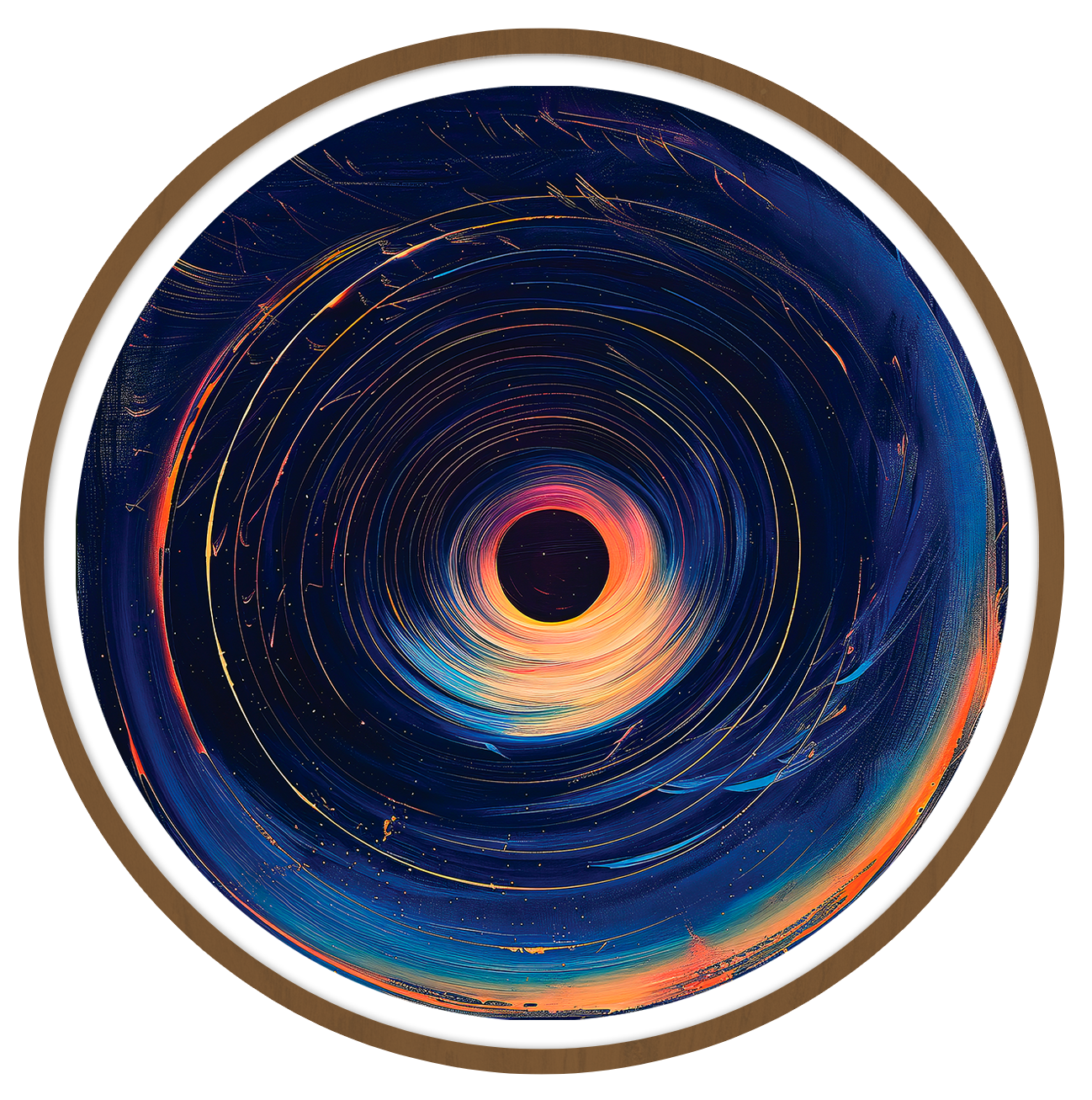 Cosmic vortex round wall art