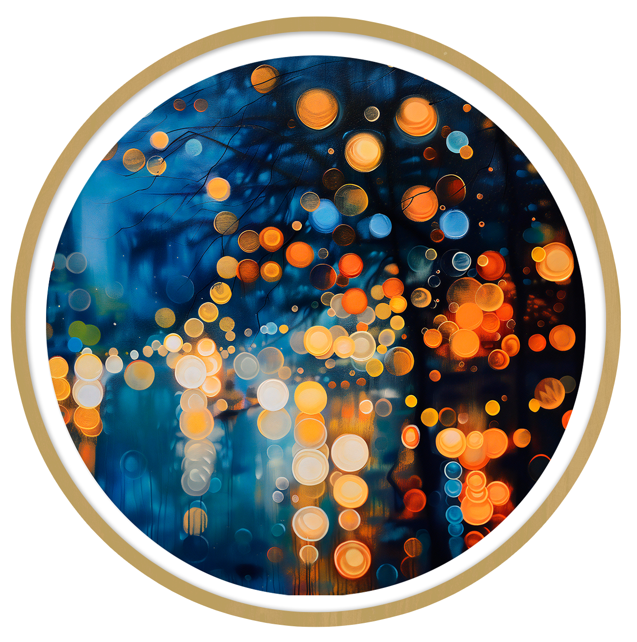 Ethereal radiance round wall art