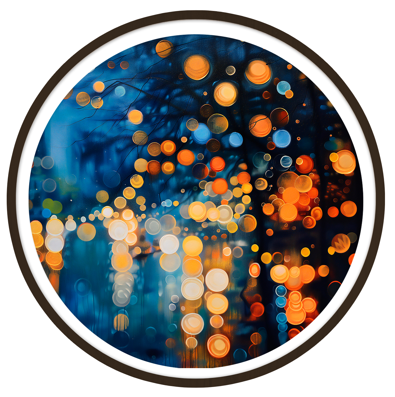 Ethereal radiance round wall art