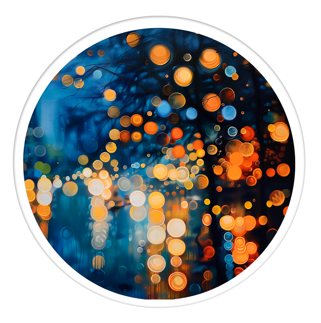 Ethereal radiance round wall art