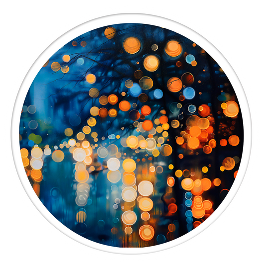 Ethereal radiance round wall art