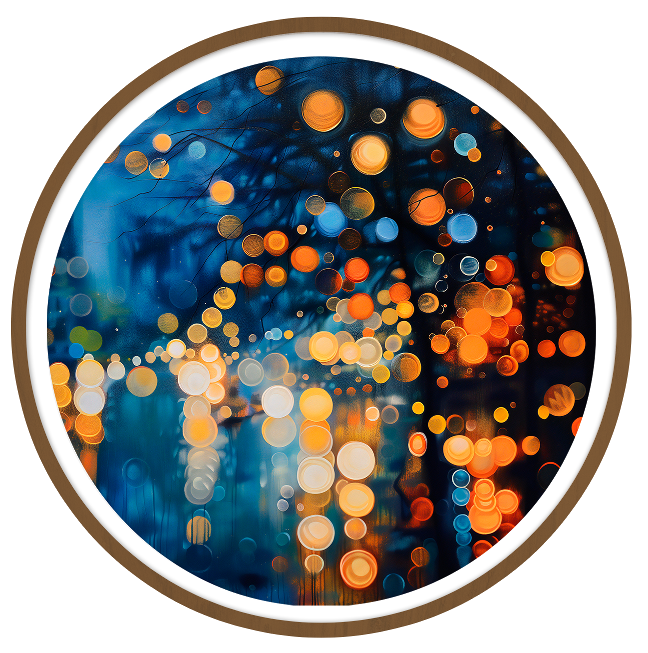 Ethereal radiance round wall art