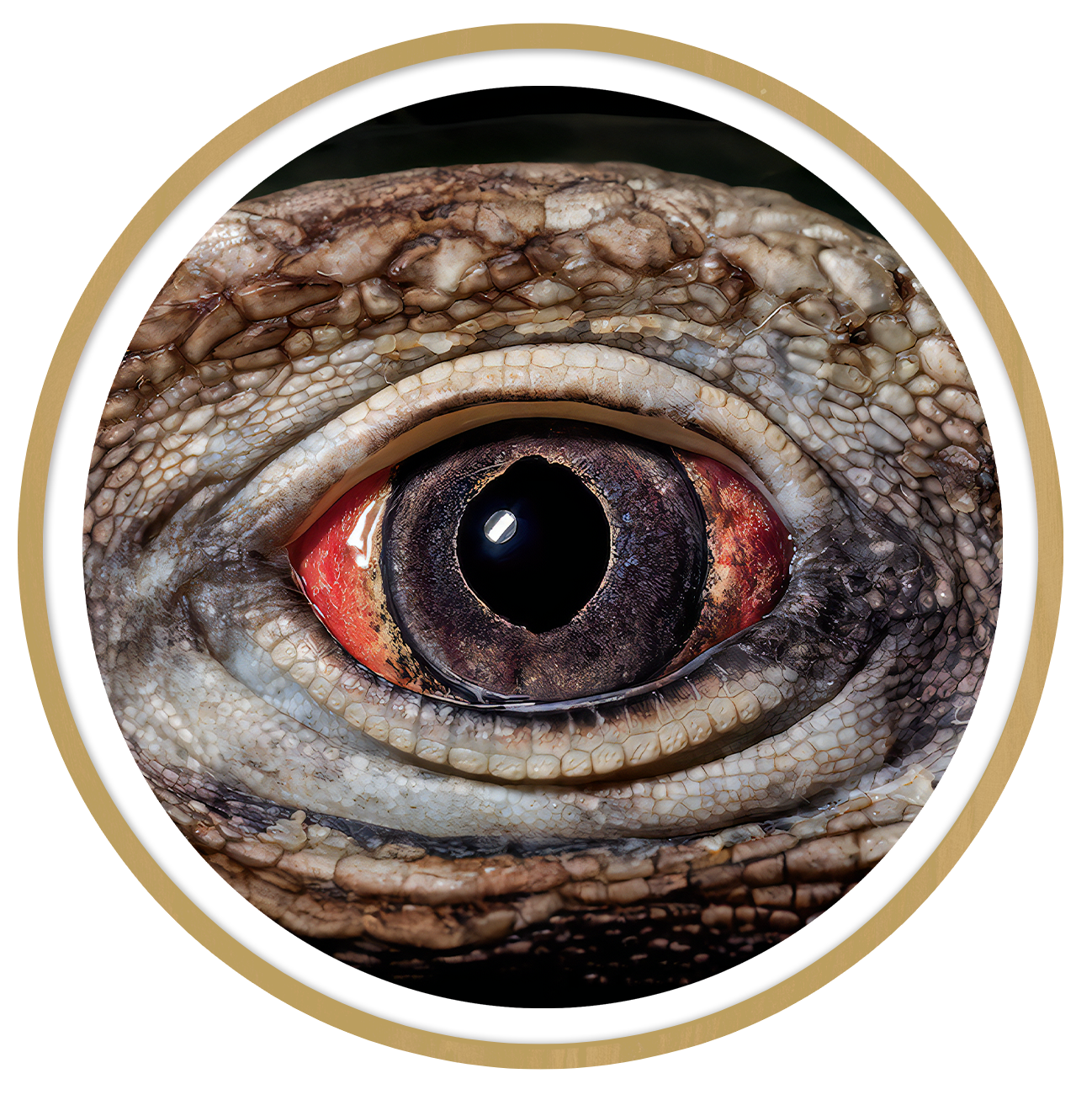 Cuban iguana Round wall art