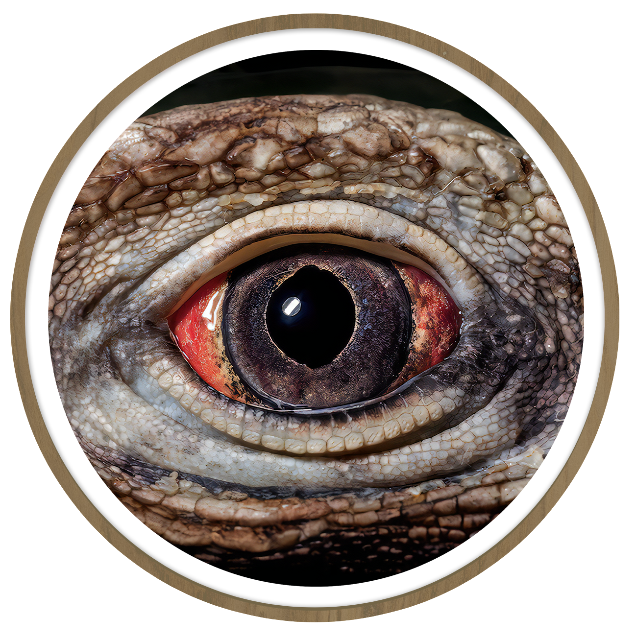 Cuban iguana Round wall art