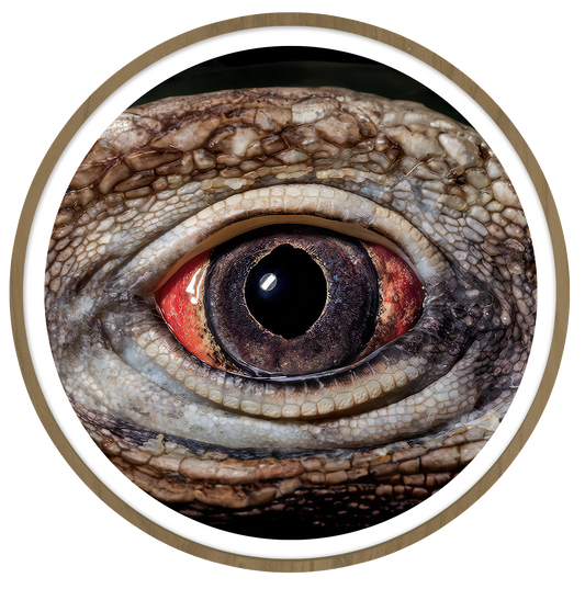 Cuban iguana Round wall art