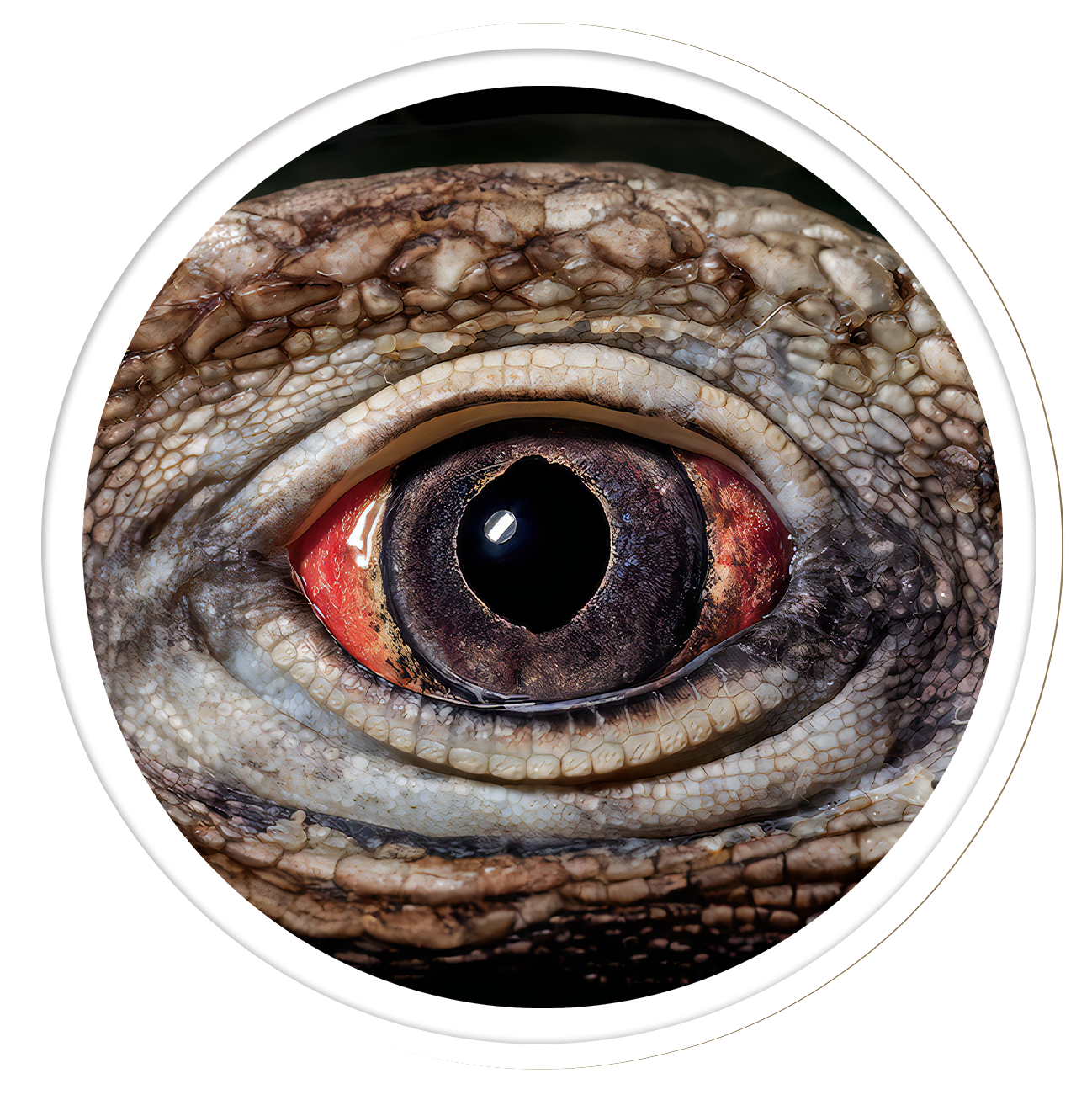 Cuban iguana Round wall art