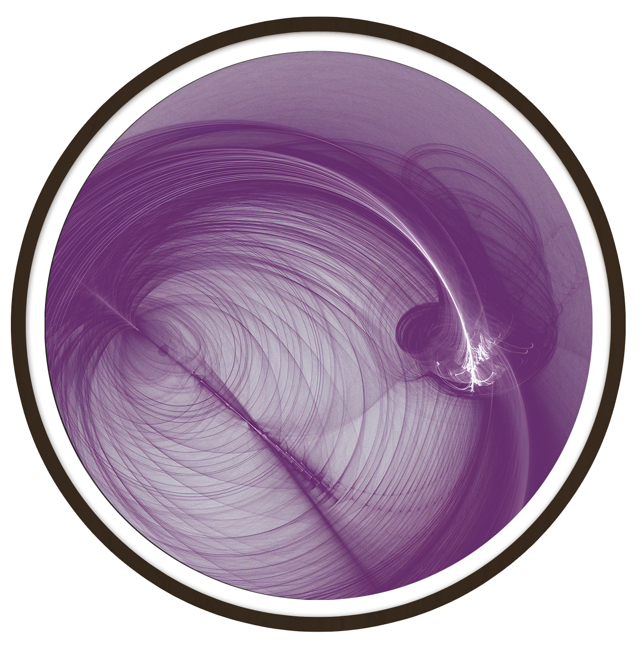 Luminous echoes round wall art