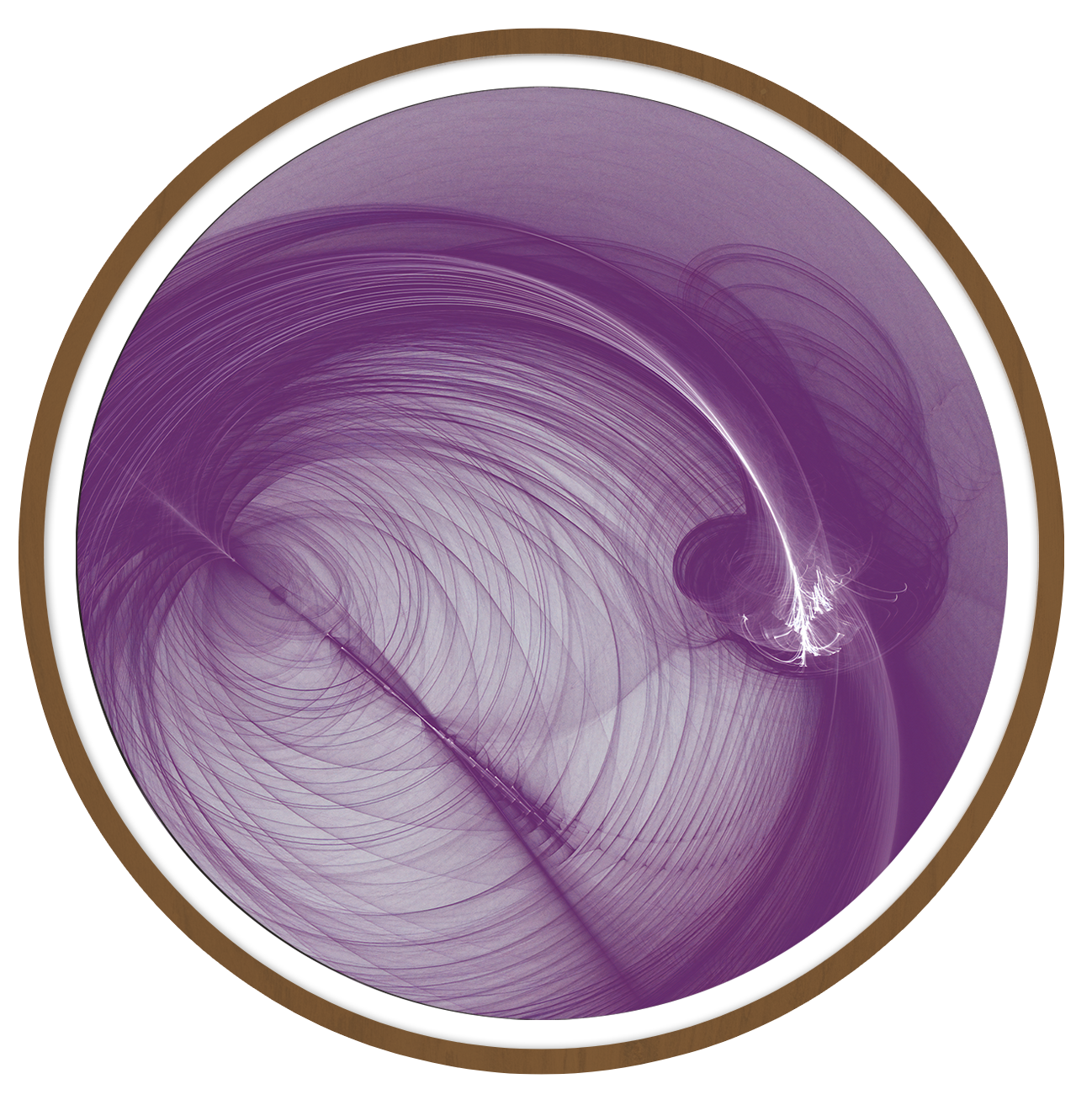 Luminous echoes round wall art
