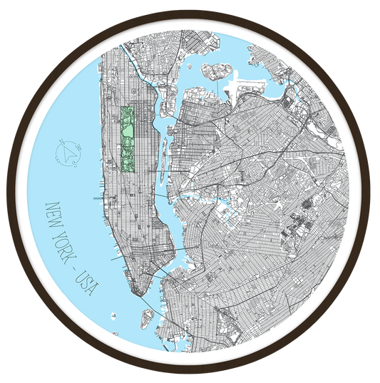 New York round wall art