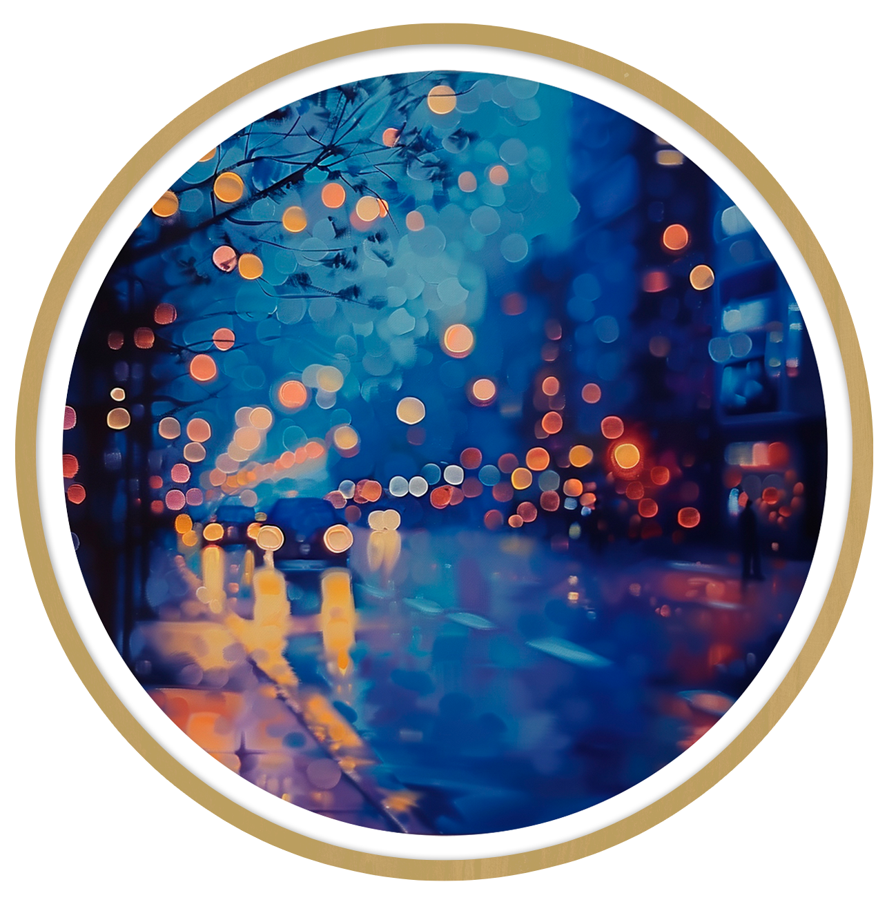 Night round wall art
