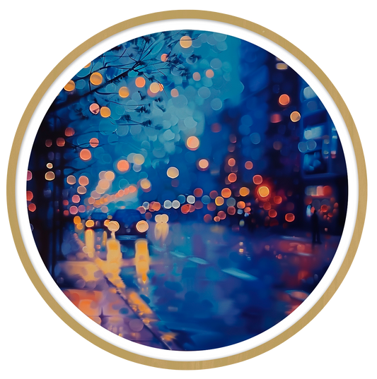 Night round wall art