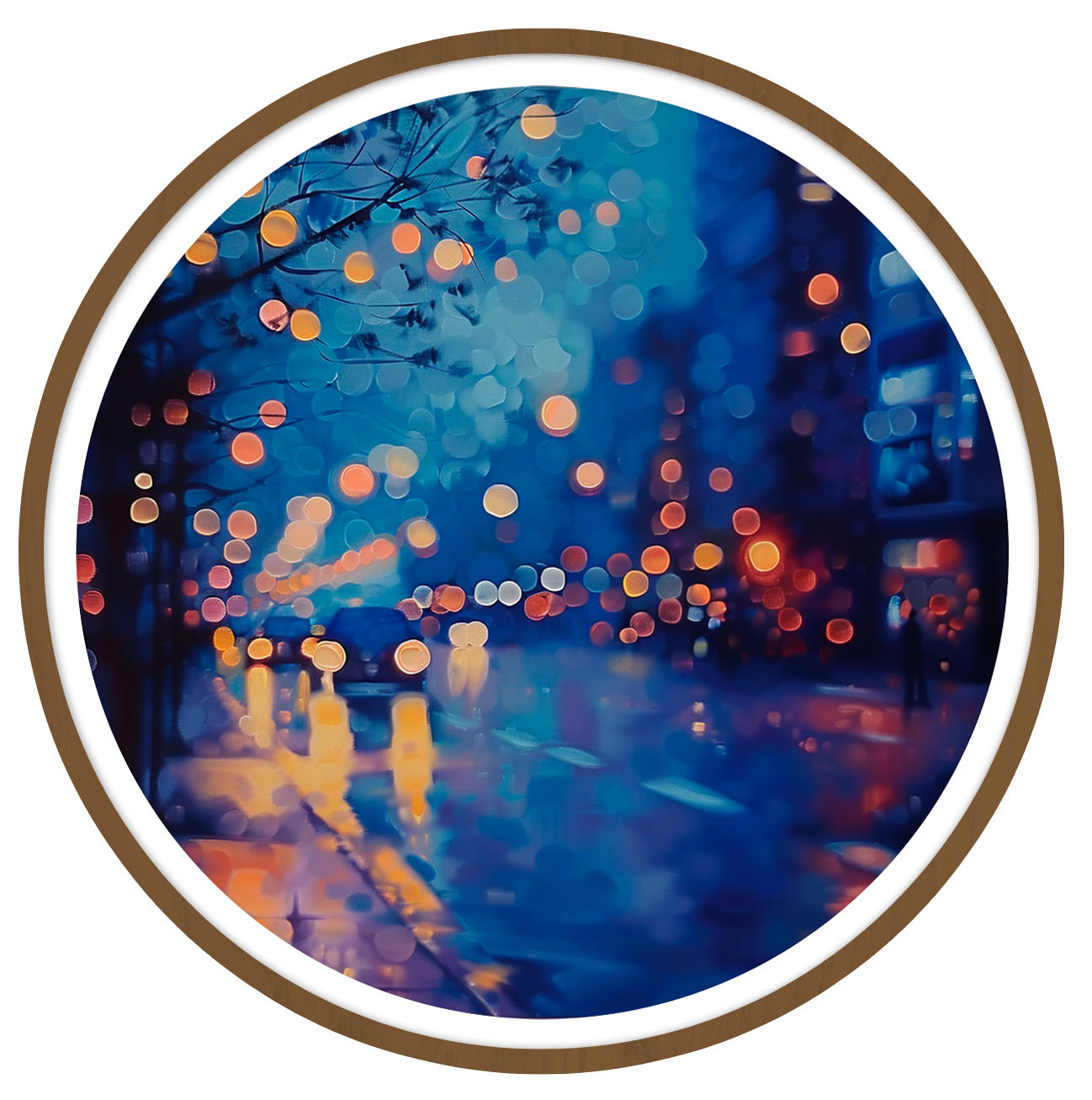 Night round wall art