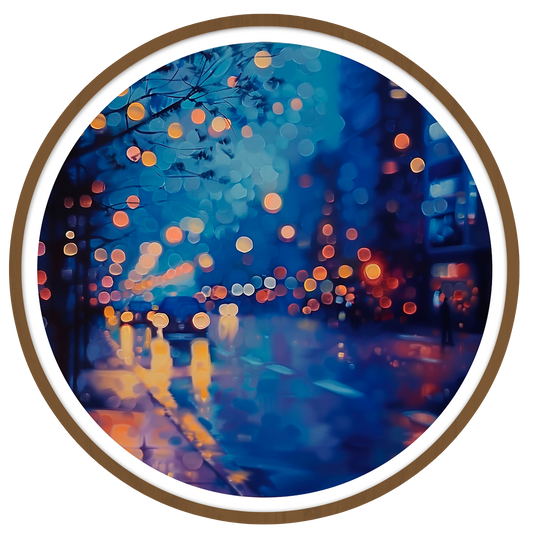 Night round wall art