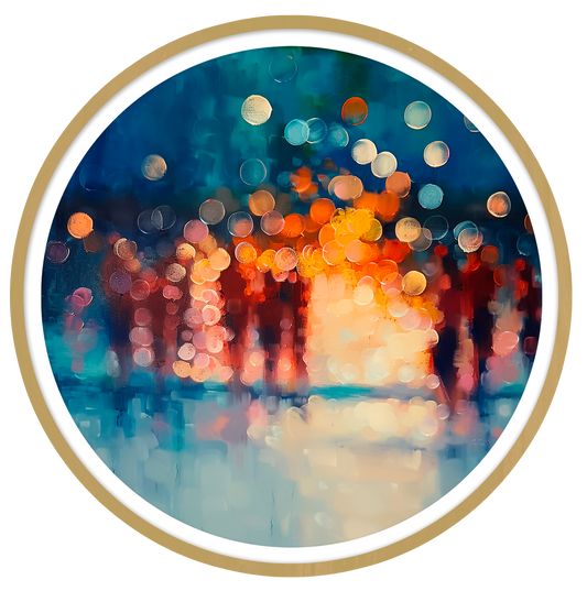 Nocturnal Reflections round wall art