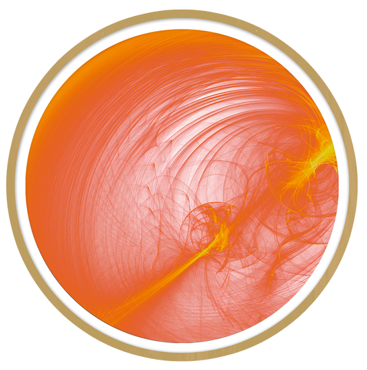Orange twist round wall art