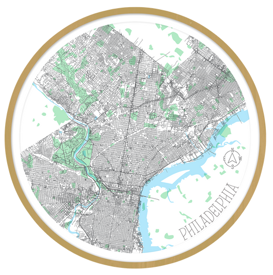 Philadelphia round wall art