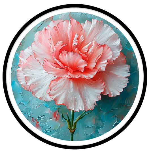 Poet's carnation round wall art