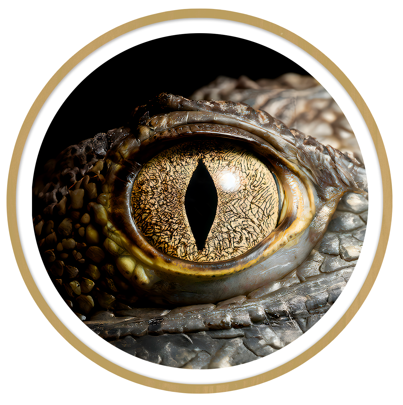 Crocodile Round wall art