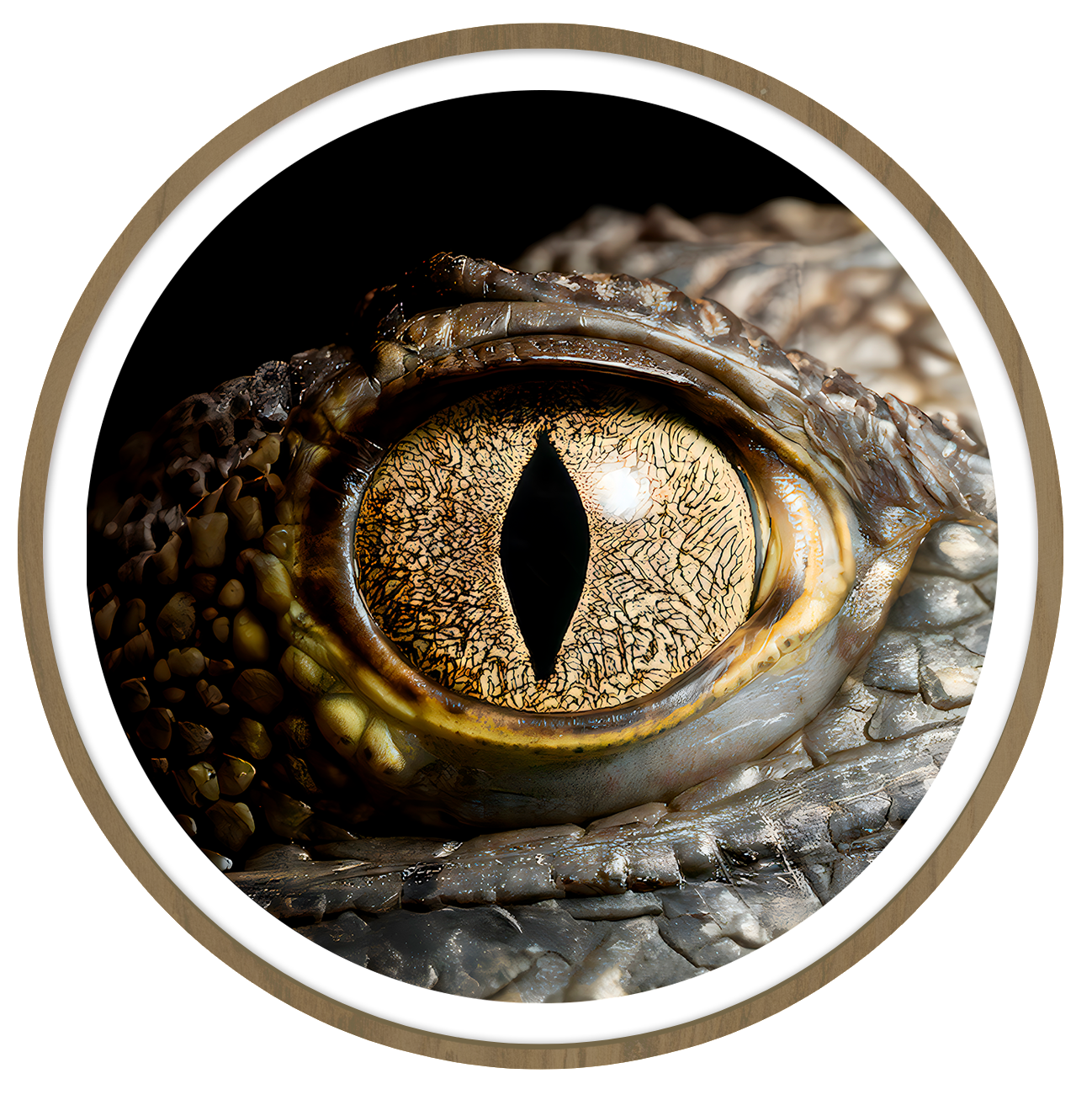 Crocodile Round wall art